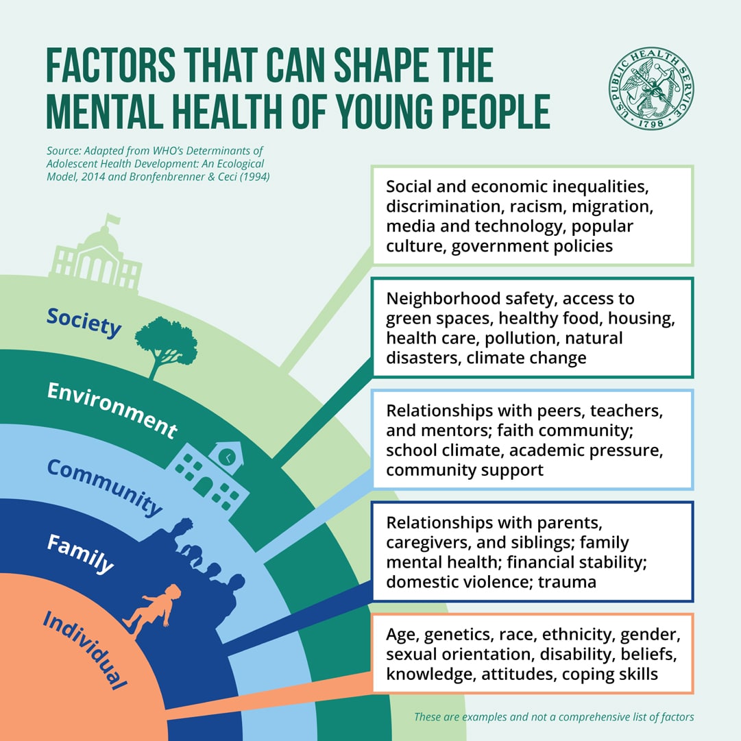 youth mental health factors from the cdc