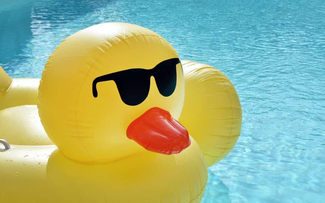yellow duckie float in the summer pool things that make you say ahhhh